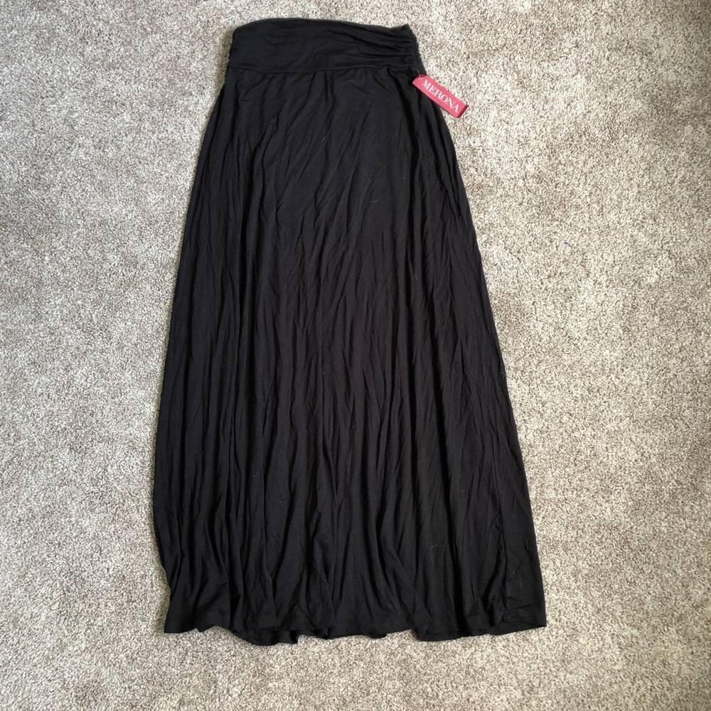 Black maxi skirt